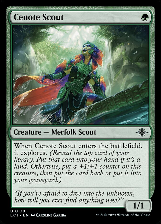 Magic-kaart Cenote Scout LCI-178 uit The Lost Caverns of Ixalan (Uncommon)