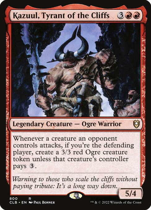 Kazuul, Tyrant of the Cliffs – Commander Legends: Battle for Baldur's Gate (CLB-800) Magic: The Gathering card | LC-REM-20260804-15151565668684-4ce569cd-964e-44d6-a155-5a853ccc1478