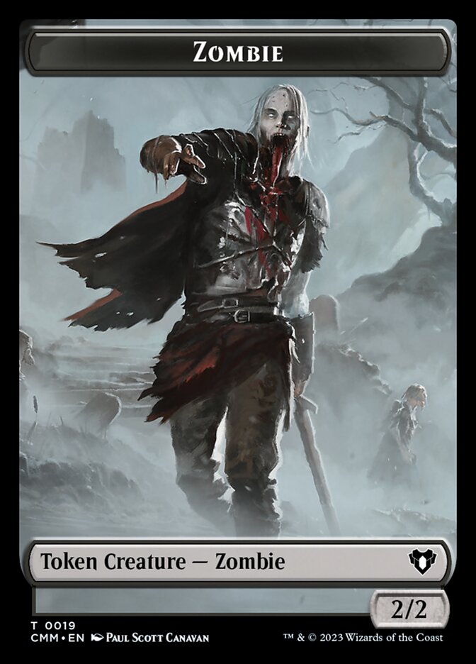 Magic-kaart Zombie // Stoneforged Blade Token TCMM-19 uit Commander Masters Tokens (Token) Imagen principal del producto