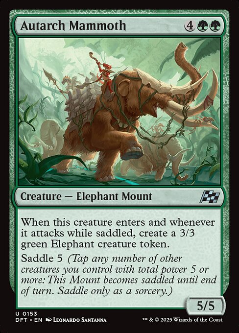 Autarch Mammoth – Aetherdrift (DFT-153) Magic: The Gathering card Main image