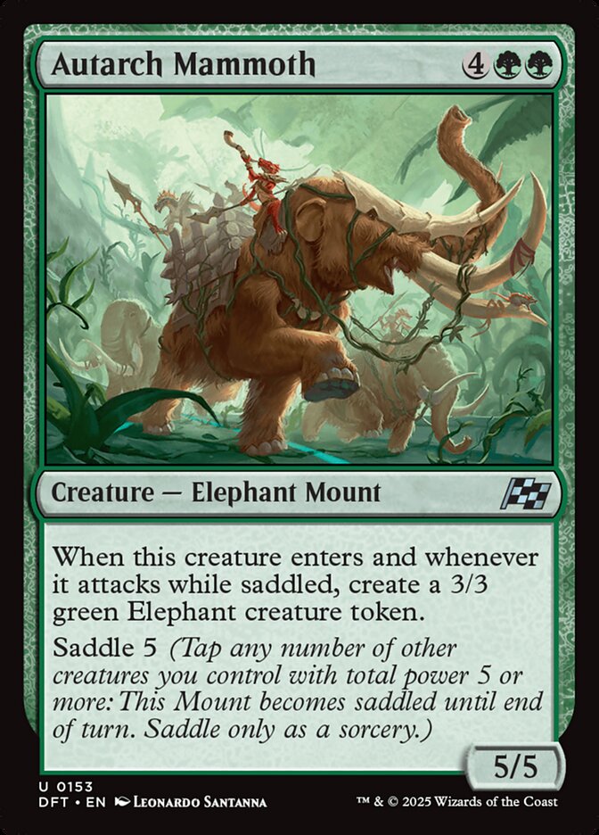 Magic-kaart Autarch Mammoth DFT-153 uit Aetherdrift (Uncommon)