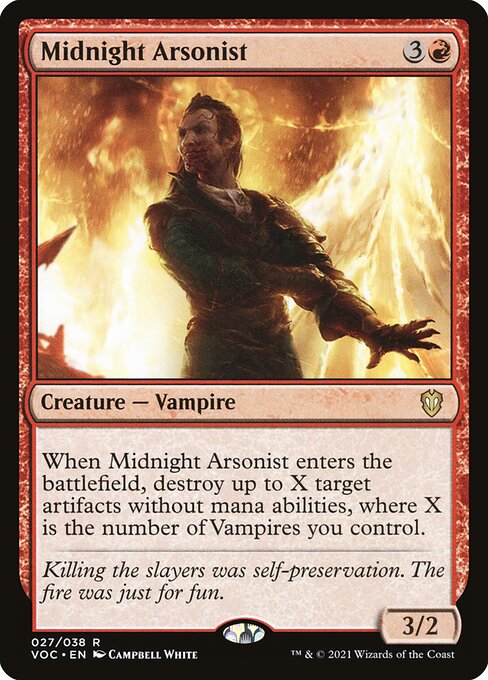 Midnight Arsonist – Commander: Innistrad: Crimson Vow (VOC-27) Magic: The Gathering card