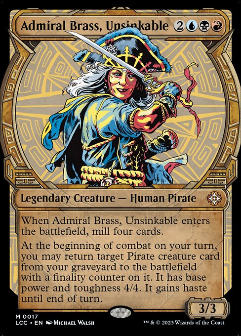 Admiral Brass, Unsinkable – The Lost Caverns of Ixalan Commander (LCC-17) Magic: The Gathering card | LC-REM-20260804-15393191657804-4d6c2d5c-b3ce-4c38-9af2-7c61f322923b Hoofdafbeelding