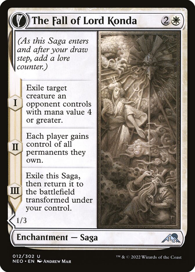 The Fall of Lord Konda // Fragment of Konda - Kamigawa: Neon Dynasty (Uncommon) [NEO-12] Main image