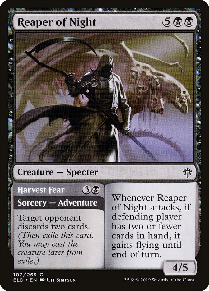 Reaper of Night // Harvest Fear - Throne of Eldraine (Common) [ELD-102] Image principale du produit