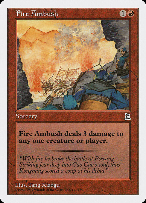 Fire Ambush – Portal Three Kingdoms (PTK-111) Magic: The Gathering card | LC-REM-20260804-15520574636364-4dd8bdbd-99c9-4fa7-936a-acc7f4238507