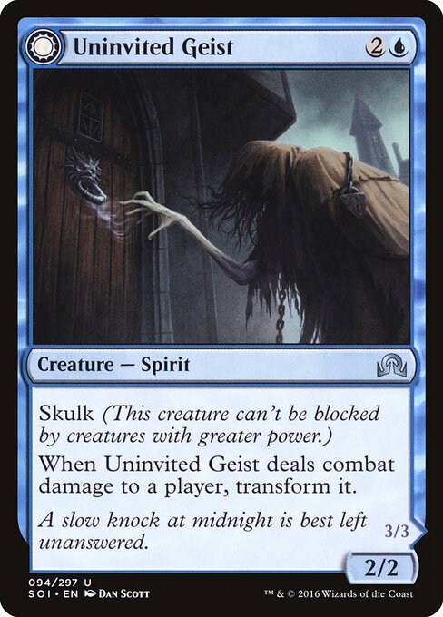 Uninvited Geist // Unimpeded Trespasser – Shadows over Innistrad (SOI-94) Magic: The Gathering card | LC-REM-20260804-15151276818764-4dea7c9f-ce66-447b-9f1b-d9bca5806153