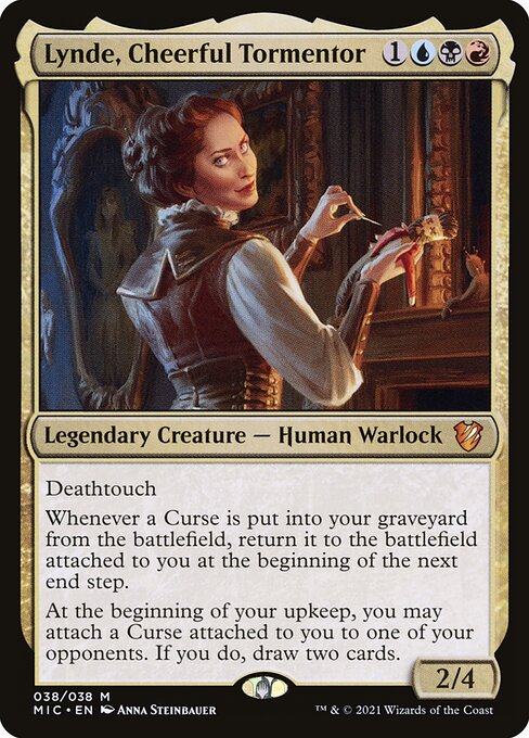 Lynde, Cheerful Tormentor – Midnight Hunt Commander (MIC-38) Magic: The Gathering card | LC-REM-20260804-15151464710476-4df484de-4d9b-4a4b-9d10-df993e36f1a8 Imagen principal del producto