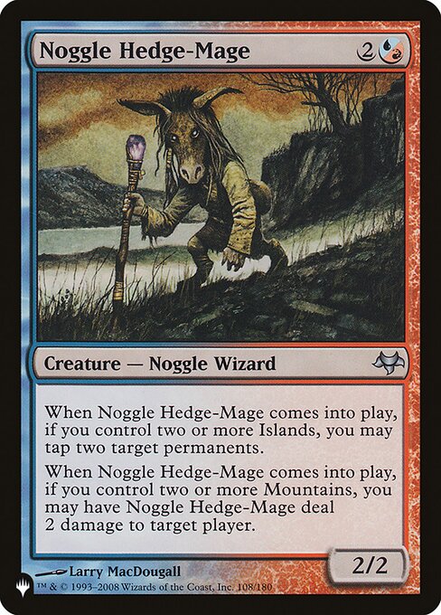 Noggle Hedge-Mage – The List (PLST-EVE-108) Magic: The Gathering card | LC-REM-20260804-15150907720012-4e599ae8-2ae5-42de-bd5d-885f197119c5