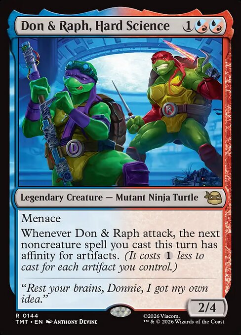 Don & Raph, Hard Science – Teenage Mutant Ninja Turtles (TMT-144) Magic: The Gathering card | LC-REM-20260804-15613341761868-4f38126c-26a9-4447-801f-4f19e84c4aa5