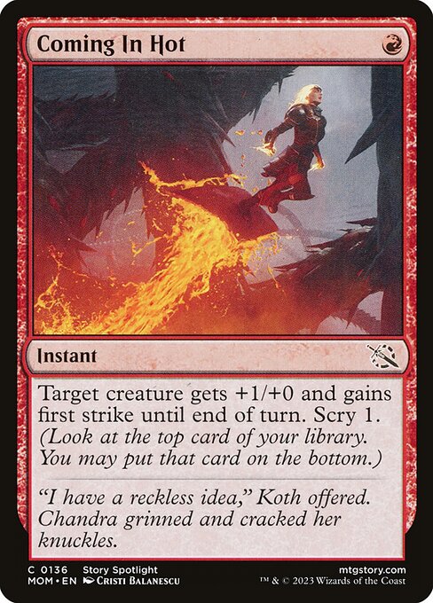Coming In Hot – March of the Machine (MOM-136) Magic: The Gathering card