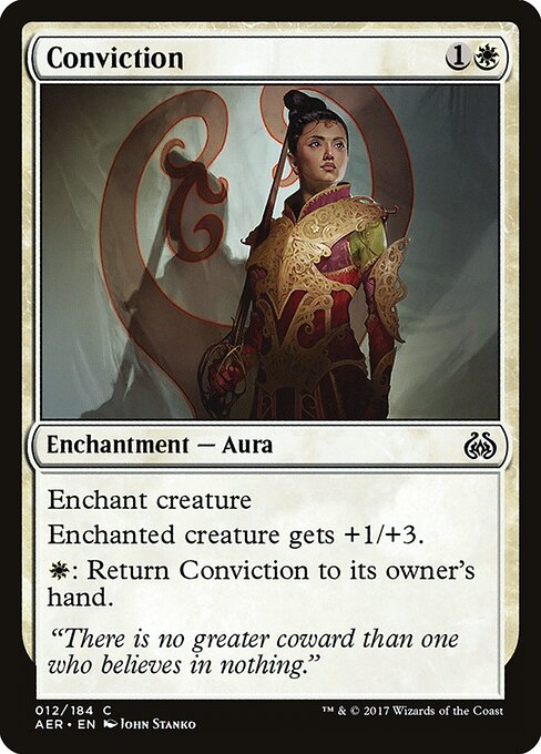 Conviction – Aether Revolt (AER-12) Magic: The Gathering card