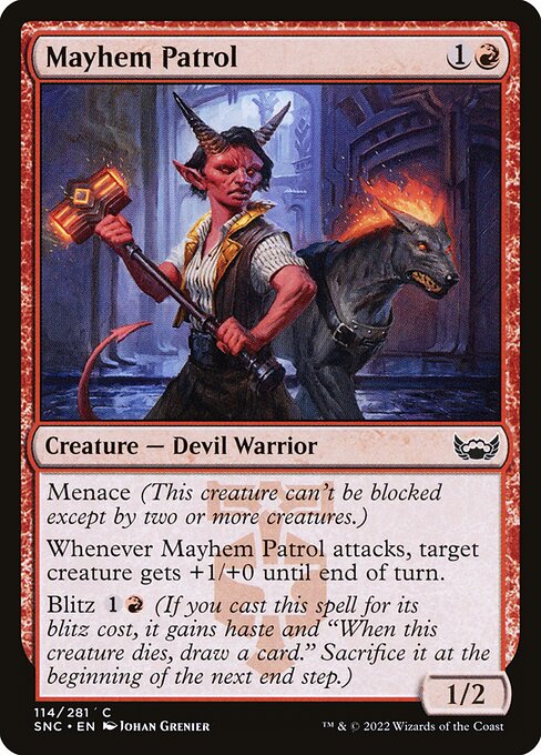 Mayhem Patrol – Streets of New Capenna (SNC-114) Magic: The Gathering card
