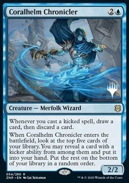 Coralhelm Chronicler (V.1) - Zendikar Rising: Promos (Rare) [PZNR-54]