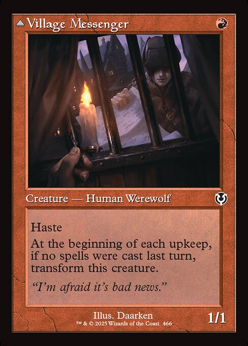 Village Messenger // Moonrise Intruder – Innistrad Remastered (INR-466) Magic: The Gathering card | LC-REM-20260804-15340142166348-501f9a9f-659f-4867-afca-7b461c03d013