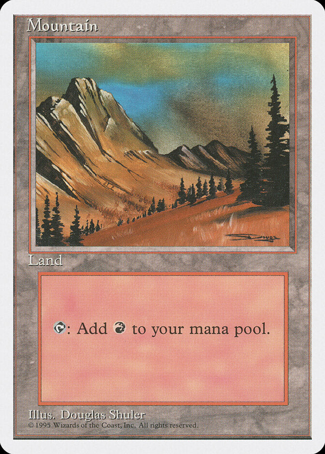 Magic-kaart Mountain 4ED-375 uit Fourth Edition (Land)