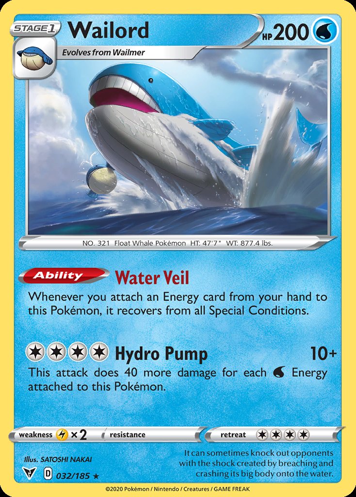 Wailord - Vivid Voltage (Holo Rare) [VIV-32] Hoofdafbeelding
