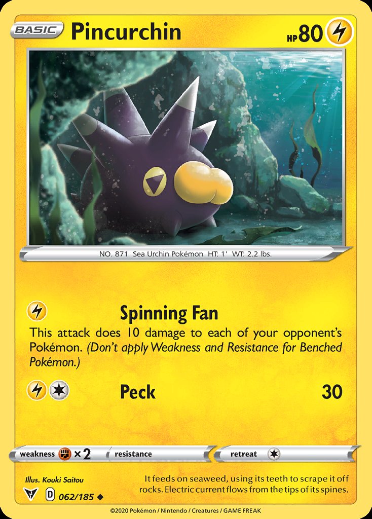 Pincurchin - Vivid Voltage (Uncommon) [VIV-62] Immagine principale del prodotto