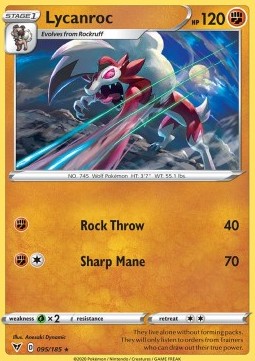 Lycanroc - Vivid Voltage (Rare) [VIV-95] Imagen principal del producto