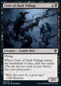 Crow of Dark Tidings - Commander Legends (Common) [CMR-115] Hoofdafbeelding
