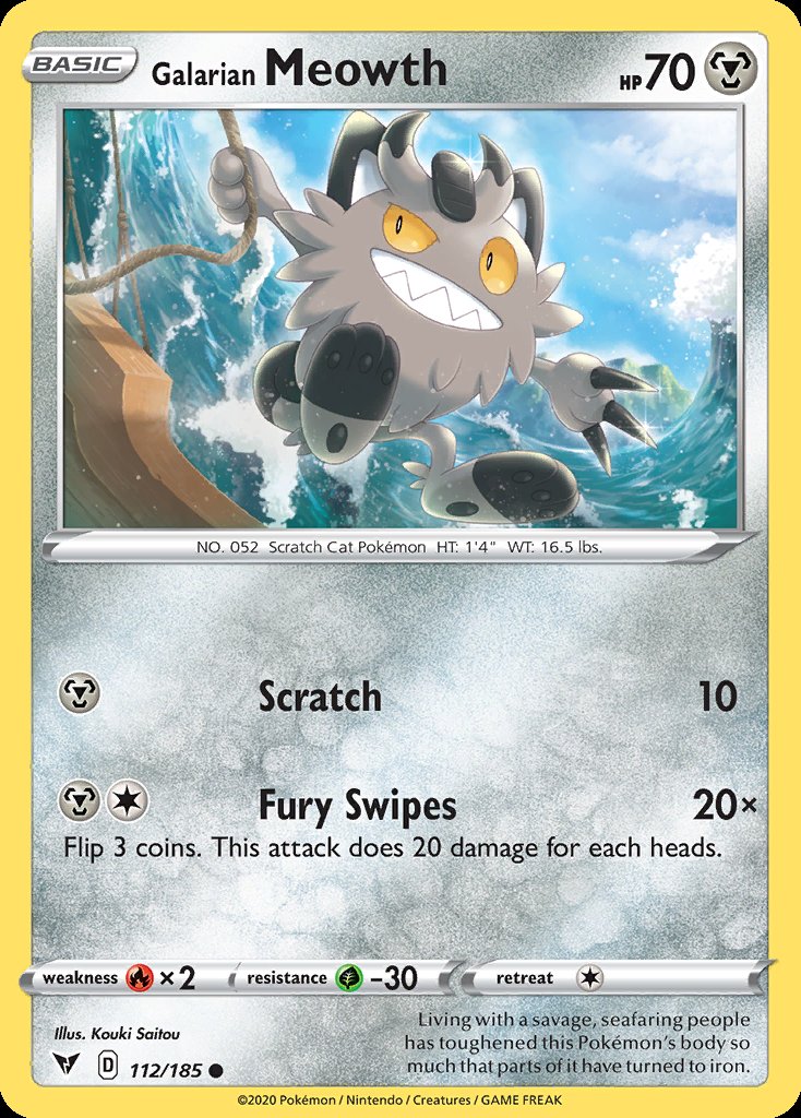 Galarian Meowth - Vivid Voltage (Common) [VIV-112] Immagine principale del prodotto