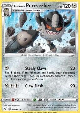 Galarian Perrserker - Vivid Voltage (Rare) [VIV-113] Imagen principal del producto