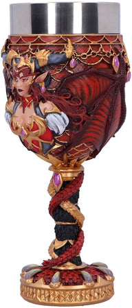 Detail van de drakenschubtextuur op de steel van de Alexstrasza Goblet - 0801269153779