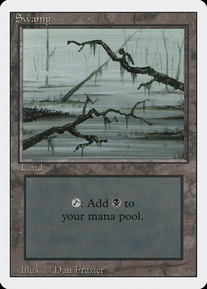 Magic-kaart Swamp 3ED-300 uit Revised Edition (Land)