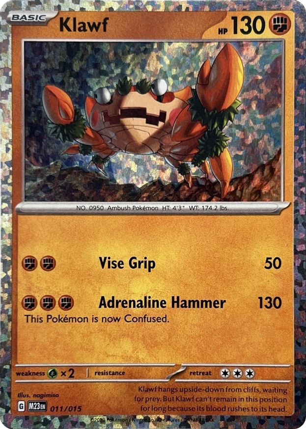 Pokémon-kaart Klawf 011/015 Promo uit de set McDonald's Match Battle 2023 Image principale du produit