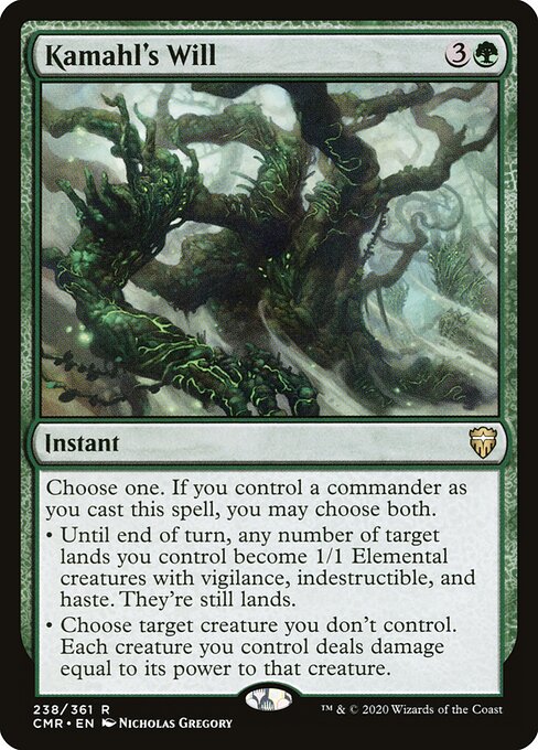 Kamahl's Will – Commander Legends (CMR-238) Magic: The Gathering card Imagen principal del producto
