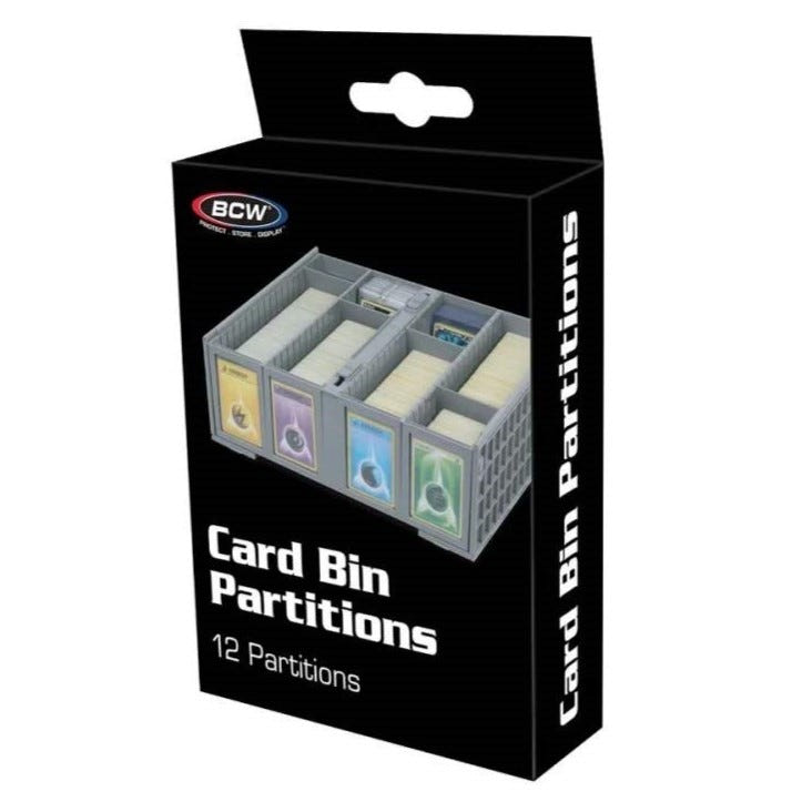 BCW Card Bin Partitions in grijs, 12 verdelers voor kaartbakken Image principale du produit