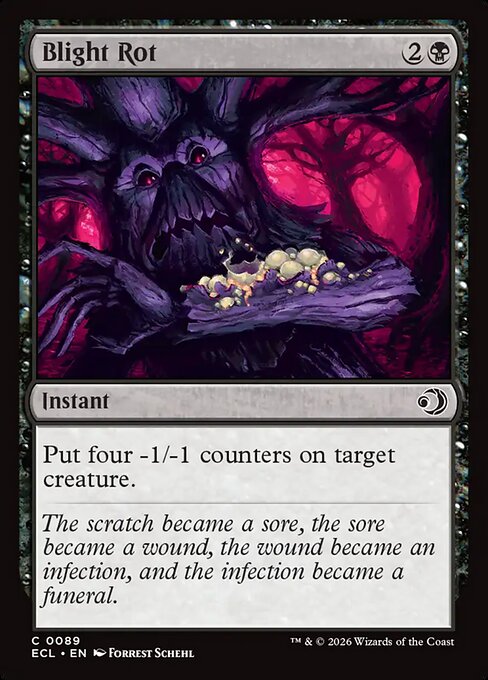 Blight Rot – Lorwyn Eclipsed (ECL-89) Magic: The Gathering card
