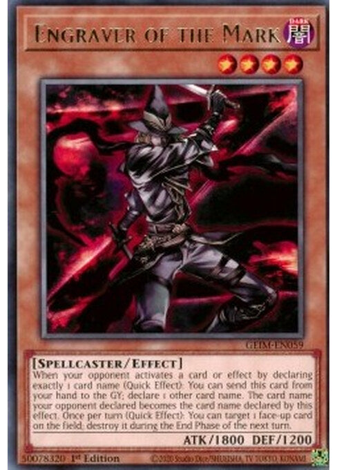 Engraver of the Mark — Genesis Impact (GEIM-059) Yu-Gi-Oh! card Hauptbild