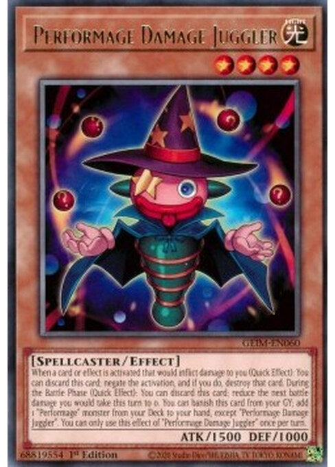 Performage Damage Juggler — Genesis Impact (GEIM-060) Yu-Gi-Oh! card Hauptbild