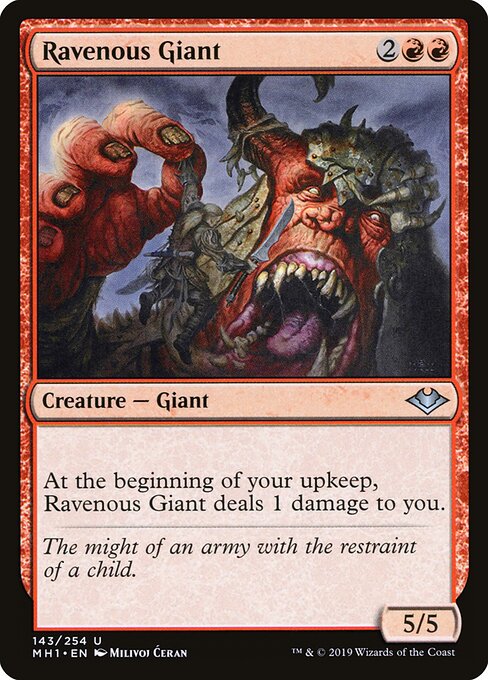 Ravenous Giant – Modern Horizons (MH1-143) Magic: The Gathering card