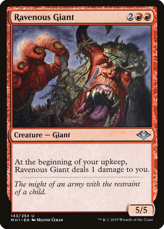Ravenous Giant - Modern Horizons (Uncommon) [MH1-143] Image principale du produit