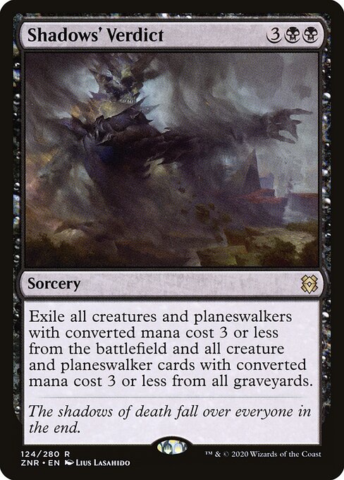 Shadows' Verdict – Zendikar Rising (ZNR-124) Magic: The Gathering card