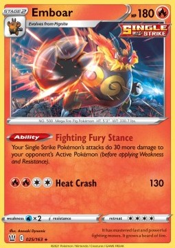 Emboar - Battle Styles (Holo Rare) [BST-25] Hover Image