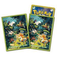 Pokémon Center Connecting Worlds Secret Stairs sleeves – 64 stuks, illustratie met Ponyta, Mankey en Buizel