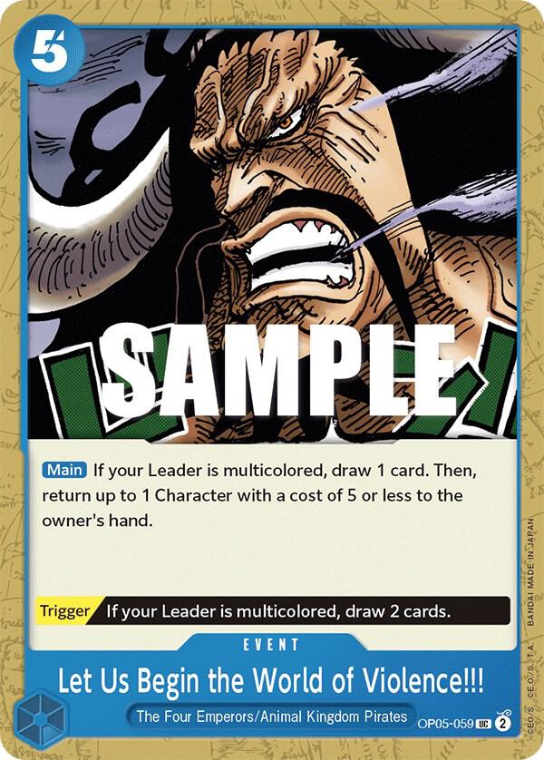 Let Us Begin the World of Violence!!! (OP05-059) - Awakening of the New Era (Uncommon) [OP05-059] — one-piece card