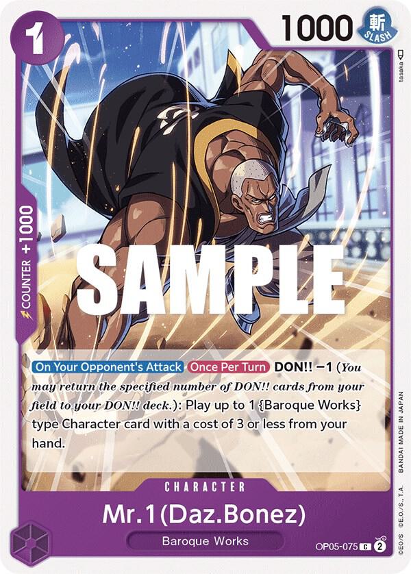 Mr.1(Daz.Bonez) (OP05-075) - Awakening of the New Era (Common) [OP05-075] — one-piece card Main image