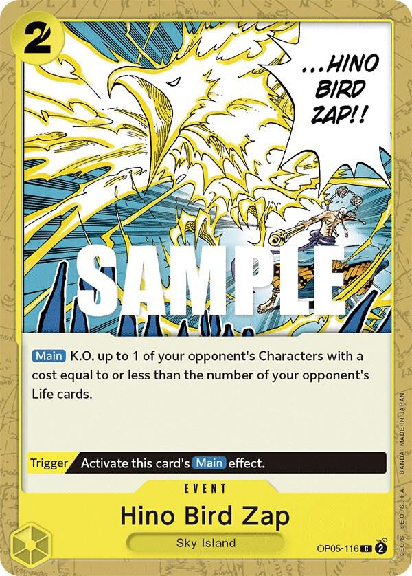 Hino Bird Zap (OP05-116) - Awakening of the New Era (Common) [OP05-116] — one-piece card Main image