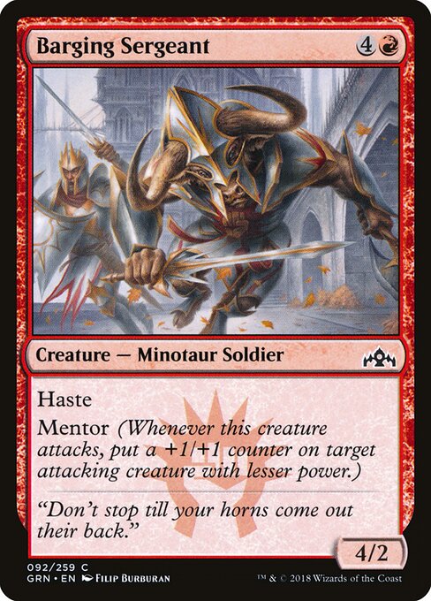 Barging Sergeant – Guilds of Ravnica (GRN-92) Magic: The Gathering card | LC-REM-20260804-15151209611596-52a54ebc-008a-4180-a023-2e1d5318780c Main image