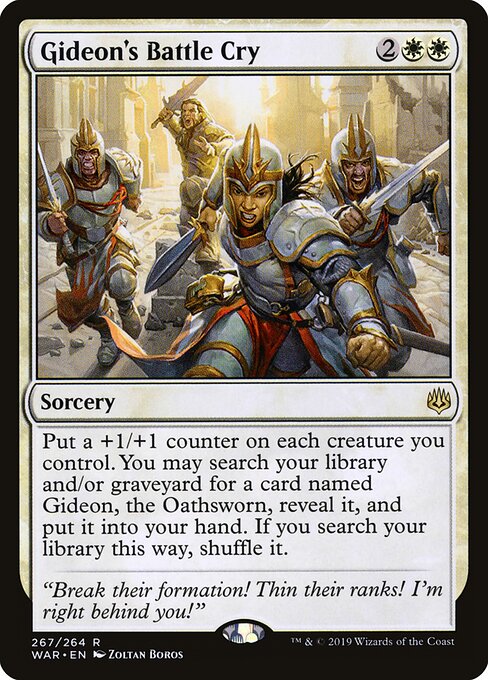 Gideon's Battle Cry – War of the Spark (WAR-267) Magic: The Gathering card | LC-REM-20260804-15339567776076-52de8fc6-6d9b-402e-a6c8-4c39b0c92f07