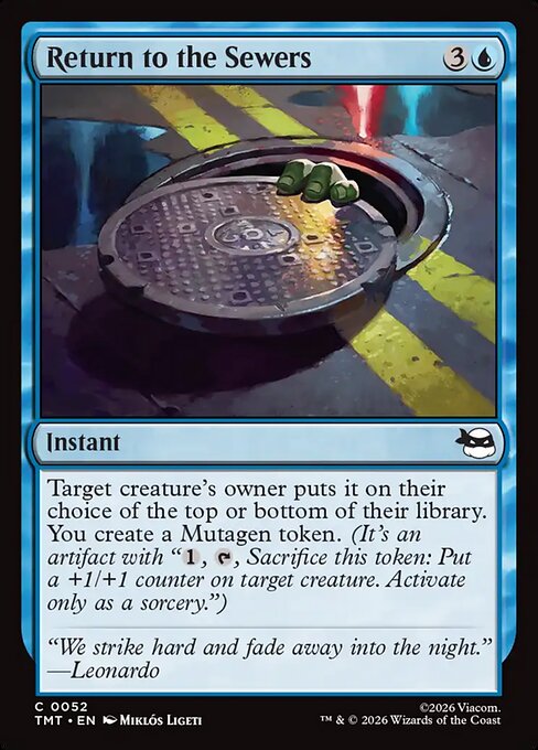Return to the Sewers – Teenage Mutant Ninja Turtles (TMT-52) Magic: The Gathering card Hoofdafbeelding