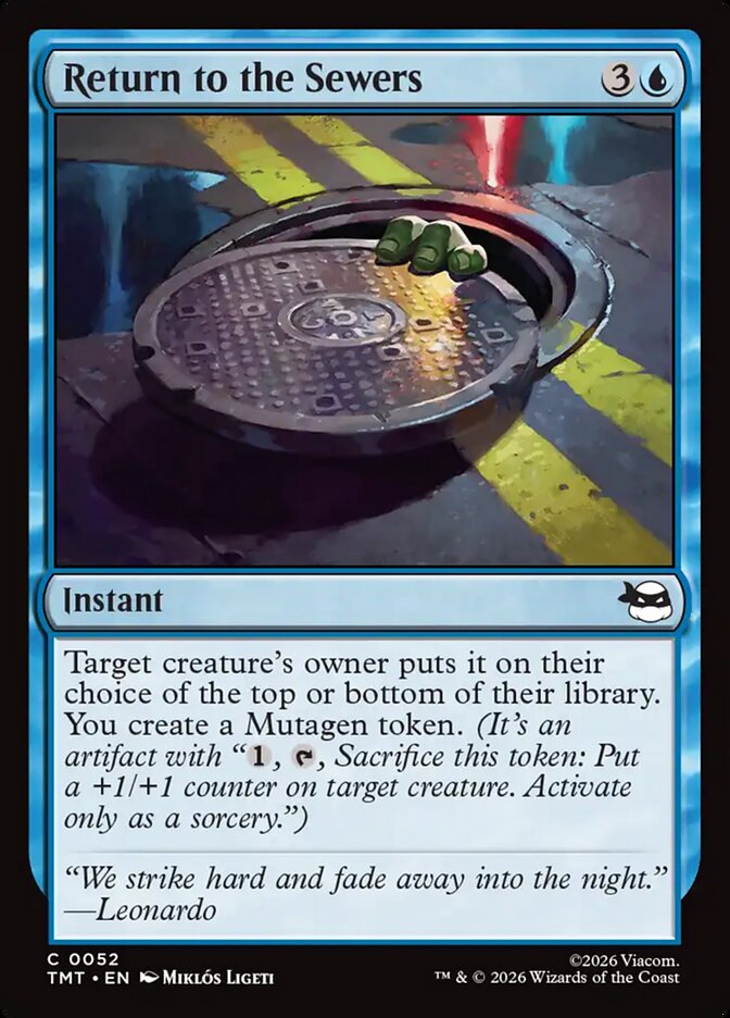 Magic-kaart Return to the Sewers TMT-52 uit Teenage Mutant Ninja Turtles (Common)