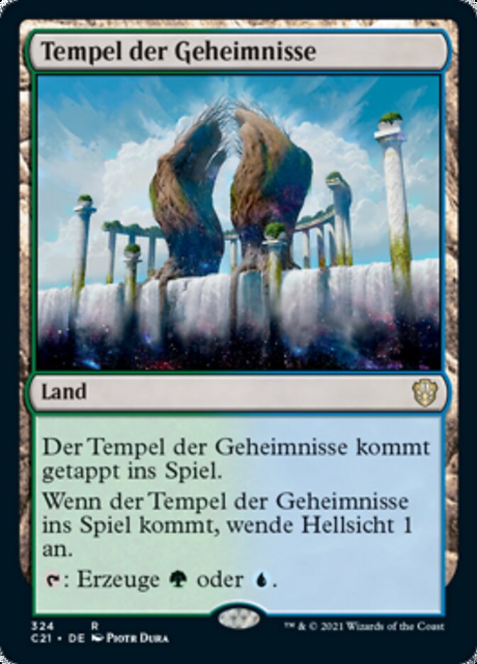 Magic-kaart Temple of Mystery C21-324 uit Commander 2021 (Rare) Imagen principal del producto