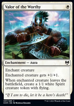 Valor of the Worthy - Kaldheim (Common) [KHM-37] Hauptbild