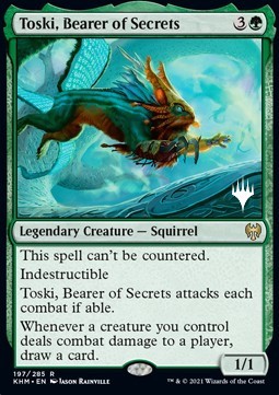 Toski, Bearer of Secrets (V.2) - Kaldheim: Promos (Rare) [PKHM-197] Main image
