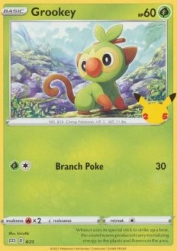 Grookey - McDonald's Collection 25th Anniversary (Promo) [MCD25-8] Immagine principale del prodotto